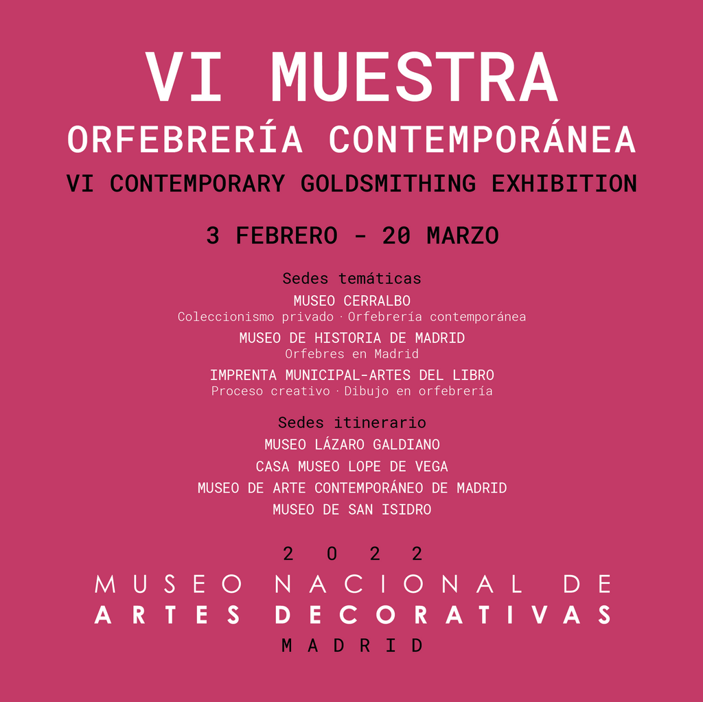 VI MUESTRA ORFEBRERÍA CONTEMPORÁNEA